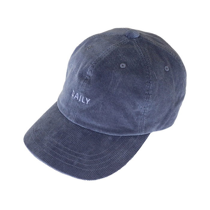 DAILY LOGOコーデュロイキャップINDIGO
